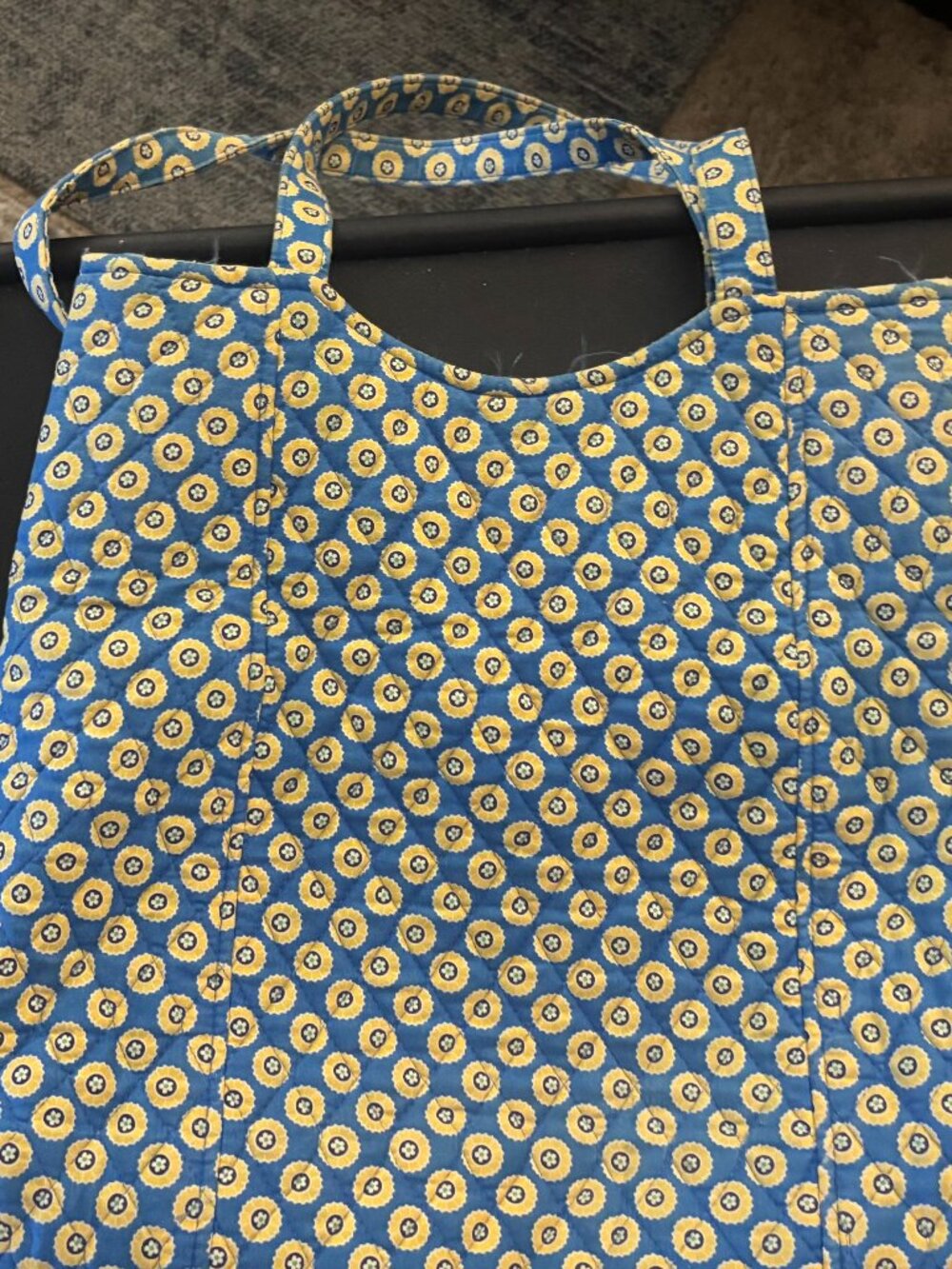 Fun Blue withYellow Circles Tote